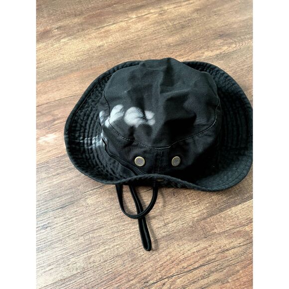 Black bucket hat, hunting hat, sun protection hat, Size XL, with adjustable cord - Picture 10 of 11